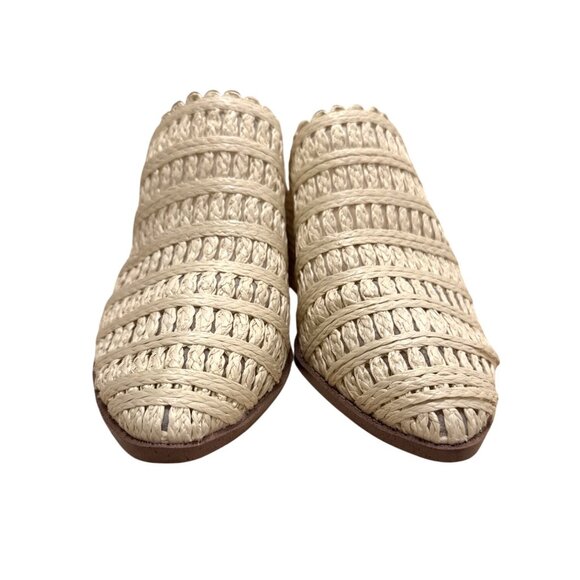 DV Dolce Vita Womens Beige Woven Raffia Mules With Block Heel Size 9 - Picture 2 of 7
